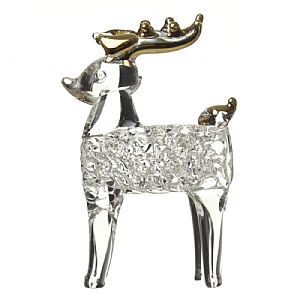 Reindeer Glass Hanging Decoration (Small)