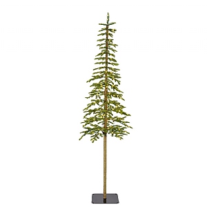 8ft Pre-Lit Alpine Fir Artificial Christmas Tree