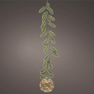 Lumineo Micro LED Glass Ball with Fir (14cm / 30 LEDs) - Classic Warm