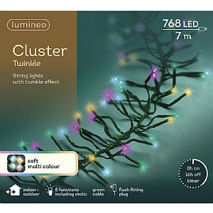 Lumineo Cluster String Lights – Rainbow (768 LEDs)