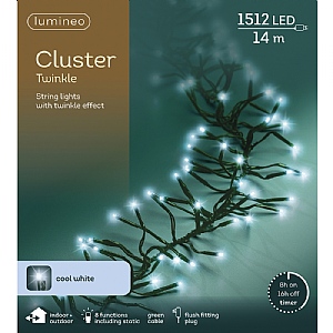 Lumineo Cluster String Lights – White (1512 LEDs)