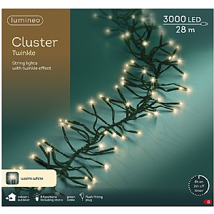 Lumineo Cluster String Lights – Warm White (3000 LEDs)