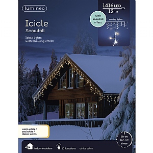 Lumineo Icicle String Lights – Warm & Cool White (1416 LEDs)