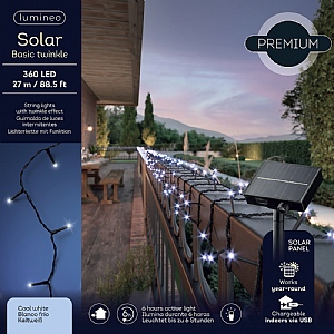 Lumineo Solar String Lights – White (360 LEDs)