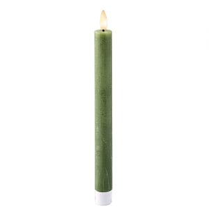 Lumineo Taper Green LED Candle Pair (2 Piece Set)