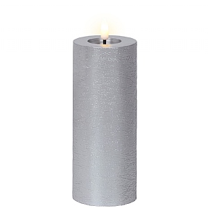 Lumineo Large Silver LED Candle