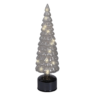Lumineo Grey Spinning LED Glass Tree