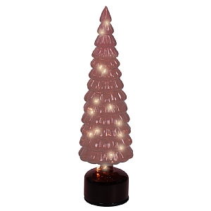 Lumineo Xmas Red Spinning LED Glass Tree