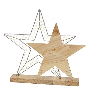 Lumineo Wooden LED Star Light