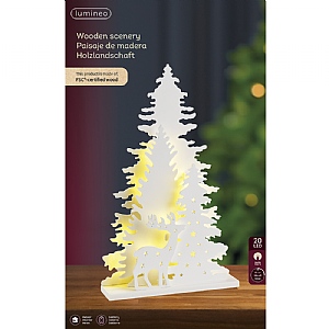 Lumineo Wooden LED Fir Scene