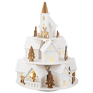 Lumineo Wooden LED Village Tower