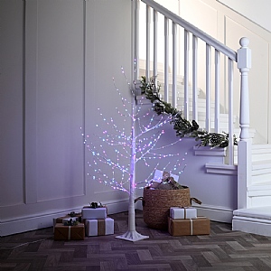 MicroDot Multicolour LED Tree - White (180cm)