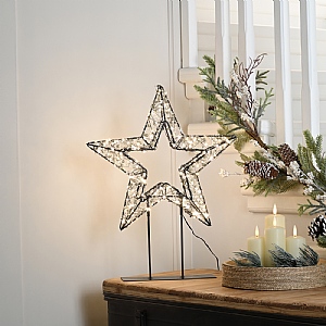 Beaded LED Star on Stand