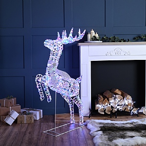Rainbow LED Reindeer (116cm)