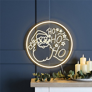 Neon "Ho Ho Ho" Plaque