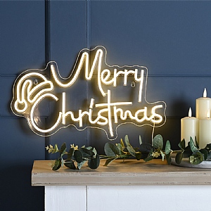 Neon "Merry Christmas" Sign