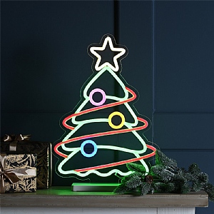 Neon Multicoloured Christmas Tree