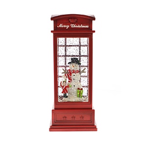Snowman Phone Box WaterSparkle Lantern