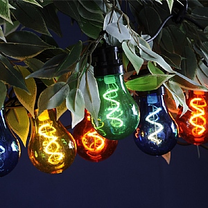 Festoon Spiral Bulb - Multi (10 Bulbs)