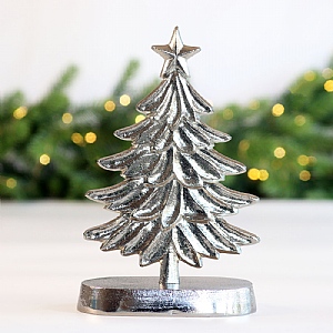 Metal Christmas Tree – Silver (21cm)  