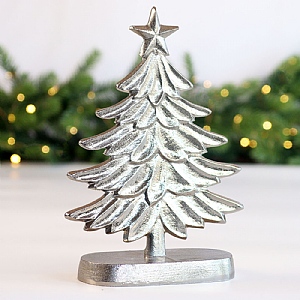 Metal Christmas Tree – Silver (27cm)  