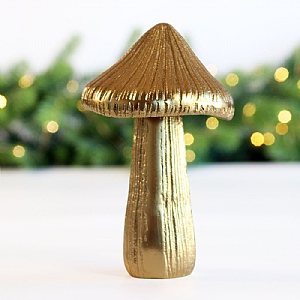 Mushroom Ornament – Gold (18cm)