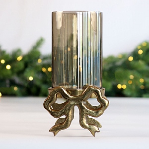 Bow Tealight Holder – Gold (22cm)