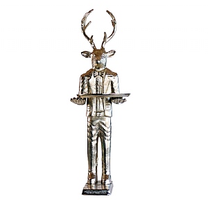 Reindeer Butler with Tray – Silver (203cm)  
