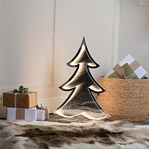 Contemporary Tree Infinity Light - Dark Grey (60cm)
