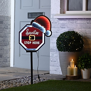 Santa Stop Here Infinity Light (40cm)