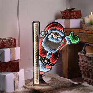 Waving Santa Infinity Light (60cm)
