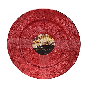 Charger Plate Set of 4 - Red (33cm)