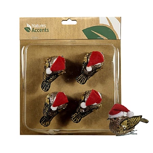 Robin Tree Clip Set of 4 (8cm)