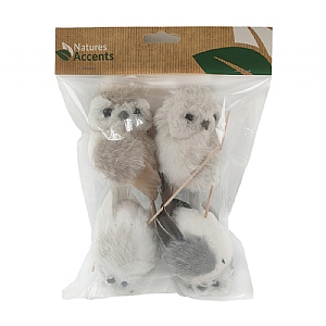 Owl Stick Set of 4 (13cm)