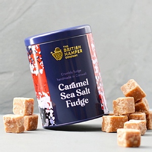 The British Hamper Company Caramel Sea Salt Fudge Gifting Tin (150g)