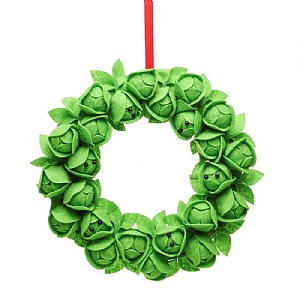 Sass & Belle Brussels Sprouts Felt Wreath