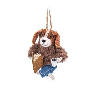 Sass & Belle Relaxing Dog Felt Hanging Decoration