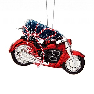 Sass & Belle Motorcycle with Xmas Tree Hanging Decoration