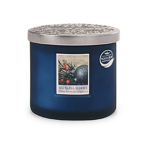 History & Heraldry Twin Wick Candle - Baubles & Berries