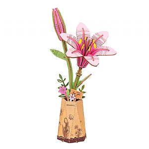 Rowood Pink Lily 3D Puzzle (73 Pieces)