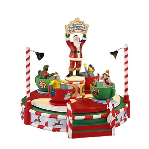 Lemax Santa's Peppermint Teacup Spinner