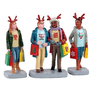 Lemax Girls Christmas Shopping Trip