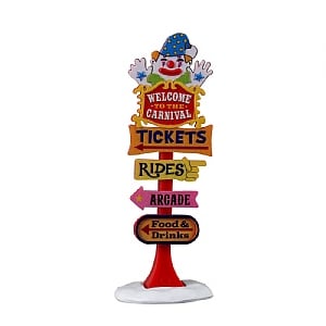 Lemax Carnival Welcome Sign