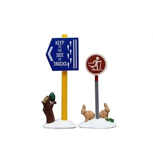 Lemax Cross Country Ski Sign