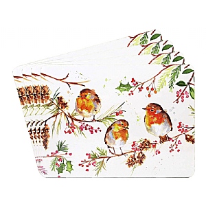 Winter Robins Placemats Set of 4