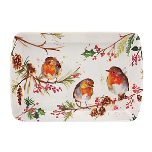 Winter Robins Tray Small