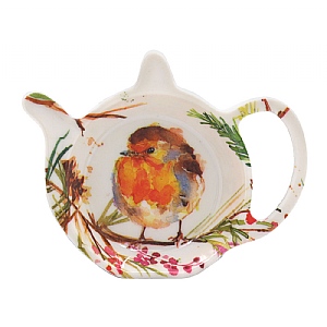 Winter Robins Teabag Tidy