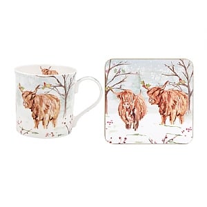 Highland Cow Mug & Coaster