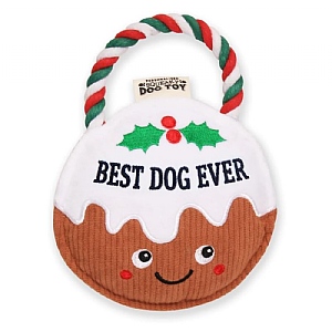 Best Dog Ever Christmas Pudding Dog Toy