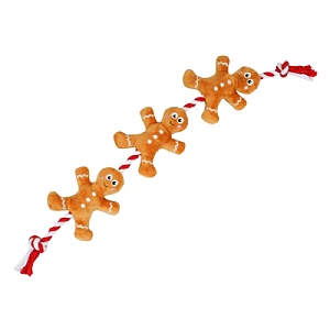 Zoon Christmas Tugga Gingerbread Dog Toy